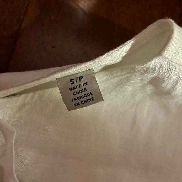 Tommy Bahama Women’s Sz SP 100% Linen Beachy Coastal Preppy Summery Striped Top - Picture 8 of 9